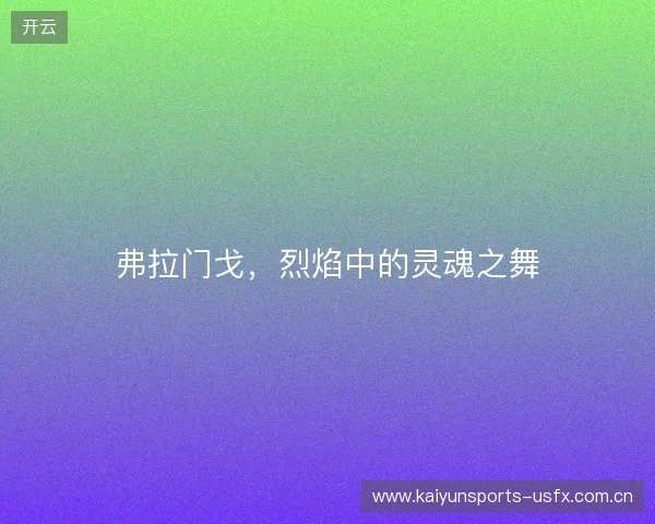弗拉门戈，烈焰中的灵魂之舞